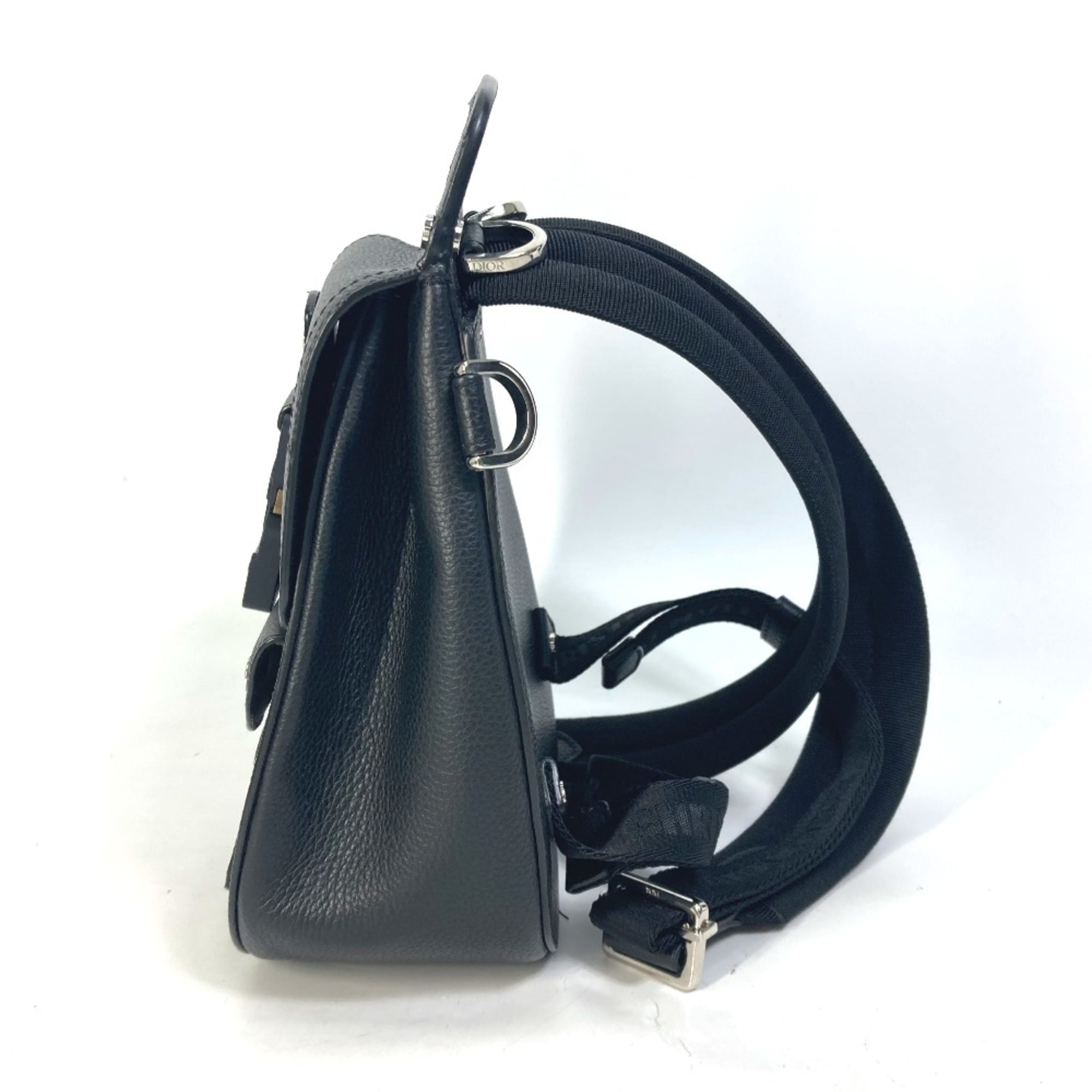 CHRISTIAN DIOR Bag Saddle backpack Backpack Black — Like New