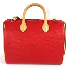 LOUIS VUITTON M93246 Epi Dock PM 2-Way Bag, Shoulder Mini Boston Handbag, Leather, Women's, Red — Like New