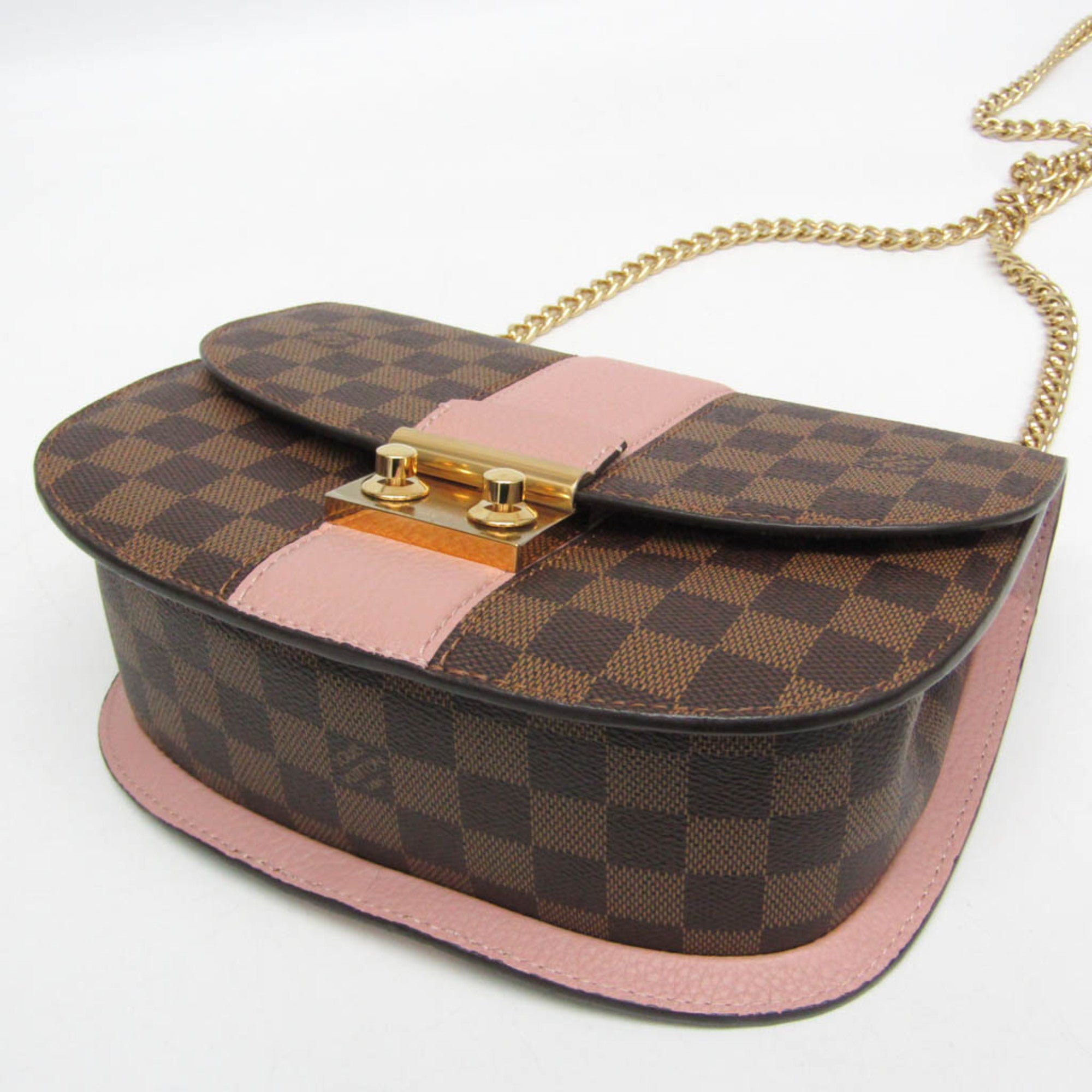 Louis Vuitton Damier Wight N64418 Women's Shoulder Bag Brown,Pink — Like New