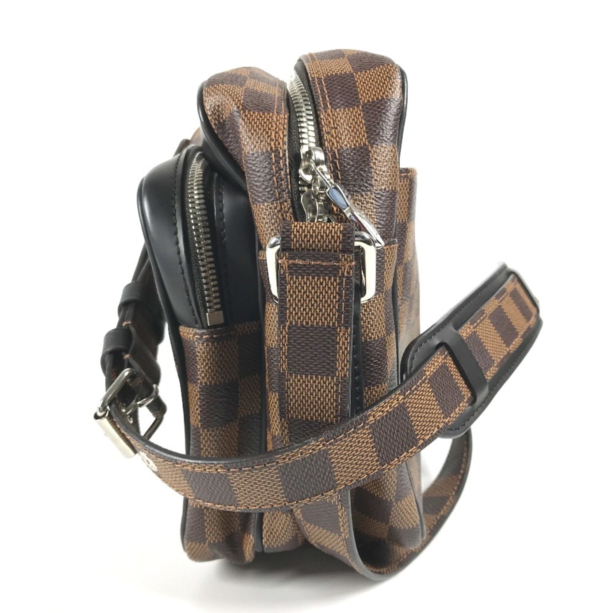 LOUIS VUITTON N42704 Damier Dinos Chapman Nile PM Shoulder Bag Canvas Men's Ebene Brown G-240825-44 — Like New