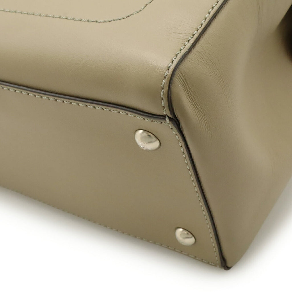 FENDI.com Handbag Shoulder Bag Leather Greige 8BN293