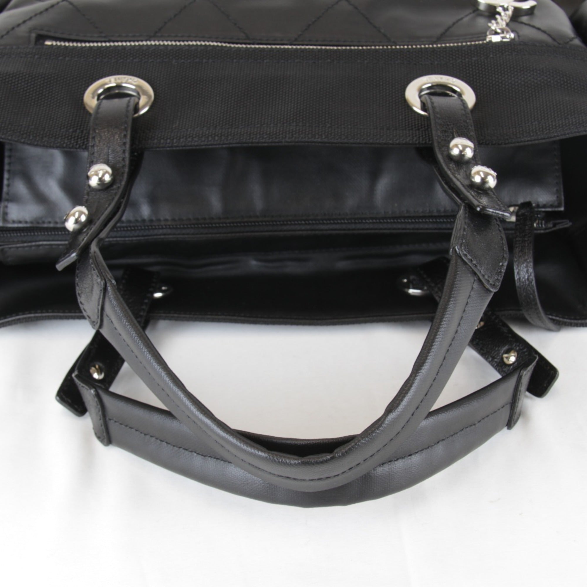 CHANEL A34210 Tote Bag, Canvas, Black, Women's — Like New