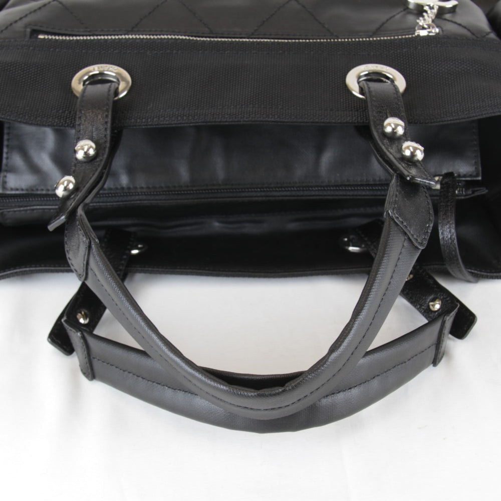 CHANEL A34210 Tote Bag, Canvas, Black, Women's — Like New