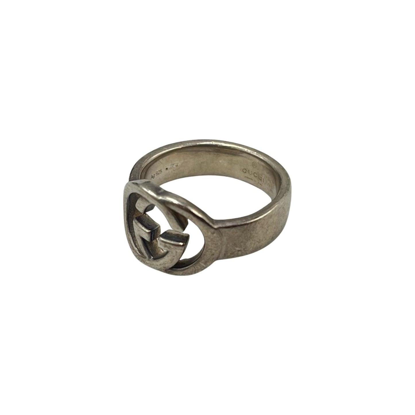 Gucci Interlocking Ring, 925 Sterling Silver, Men's
