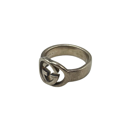 Gucci Interlocking Ring, 925 Sterling Silver, Men's