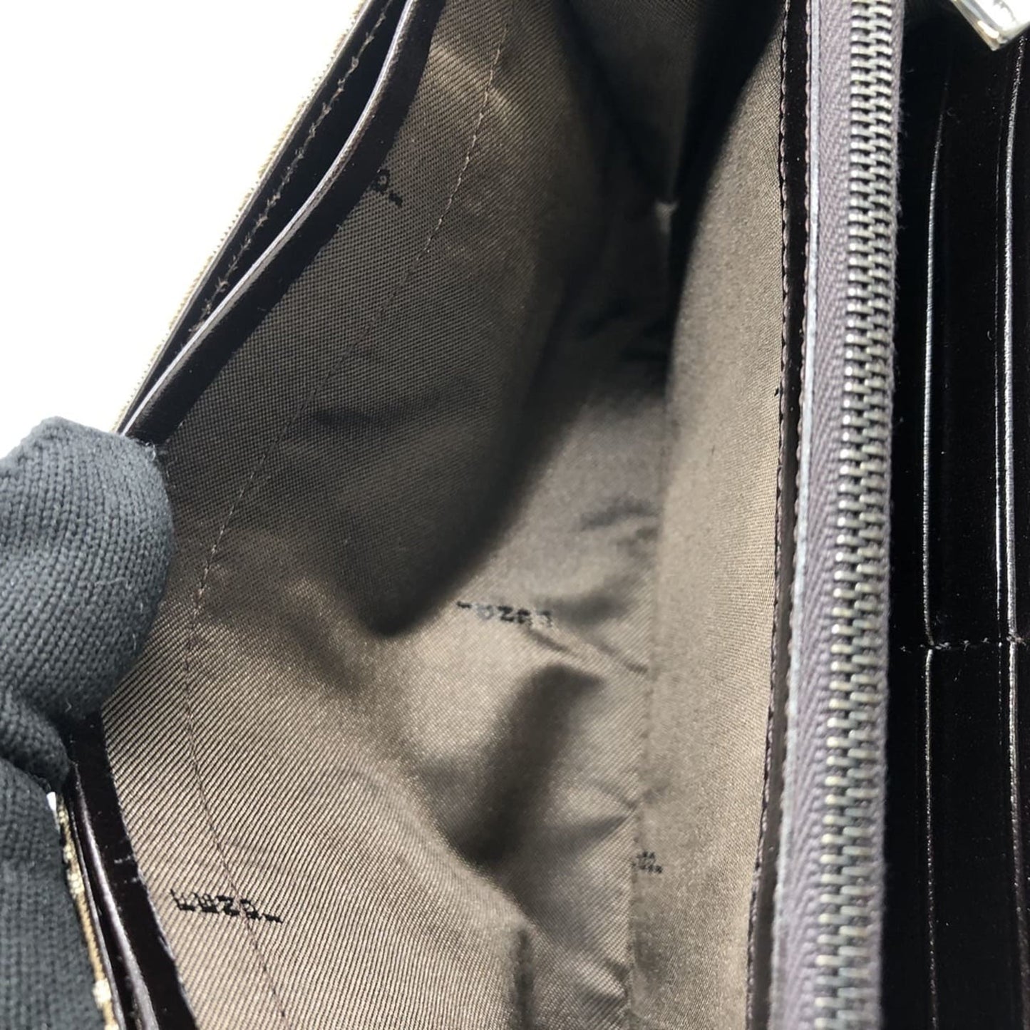 FENDI Zucchino Long Wallet Canvas Beige Brown Women's Men's