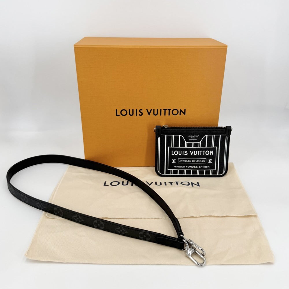 Louis Vuitton Women's Monogram Eclipse Neverfull Inside Out BB Handbag/Shoulder Bag, Reversible, Black, Silver Hardware, M15210 — Like New