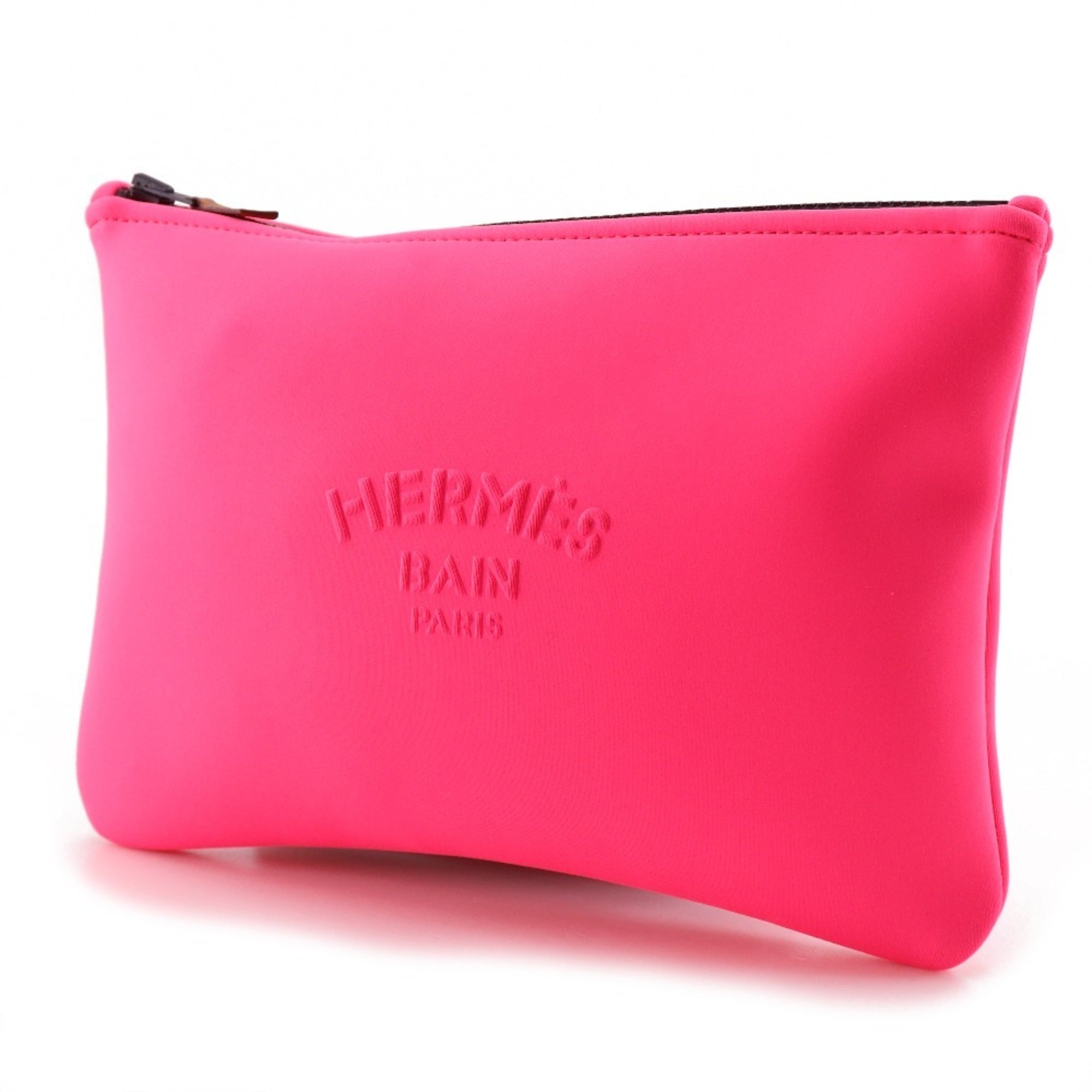 Hermes Hermès Neovan MM Pouch, Polyurethane, Pink, Women's — Like New