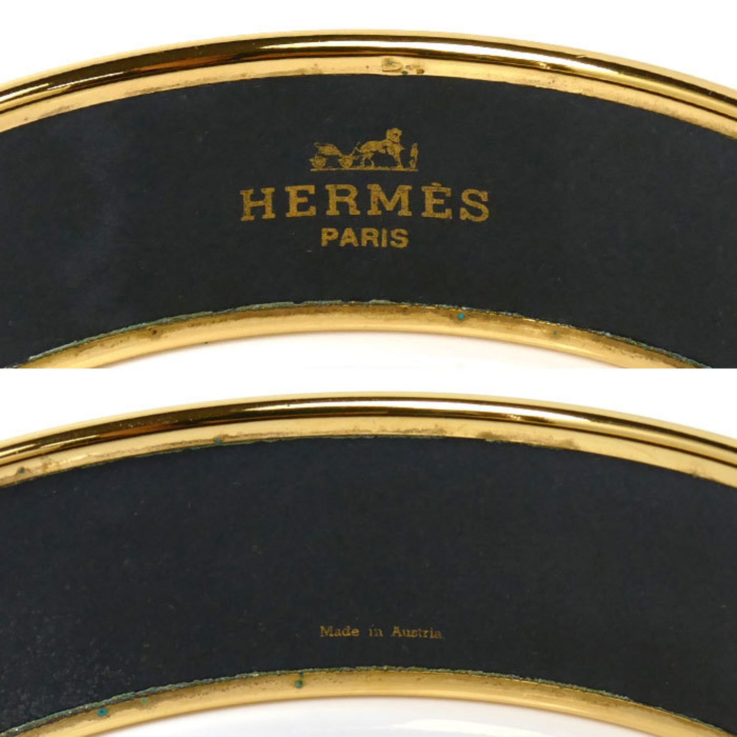 HERMES Enamelled GM Horse Tassel Bangle for Women