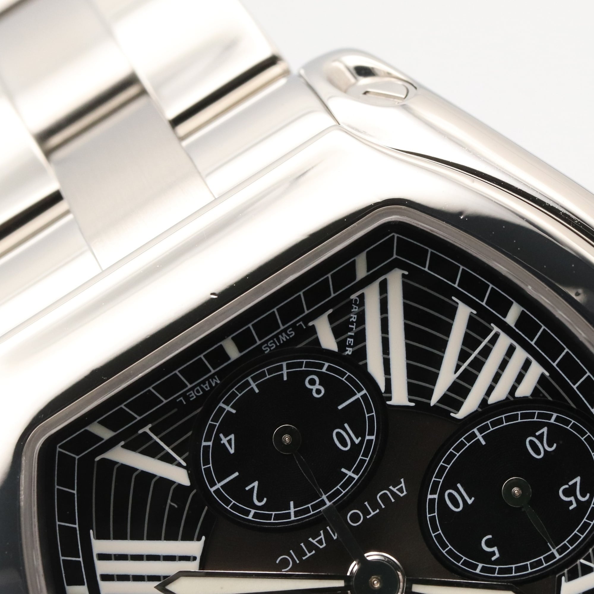 Cartier Roadster Chronograph XL Watch, Stainless Steel, Men's, Black (W62020X6) — Very Good