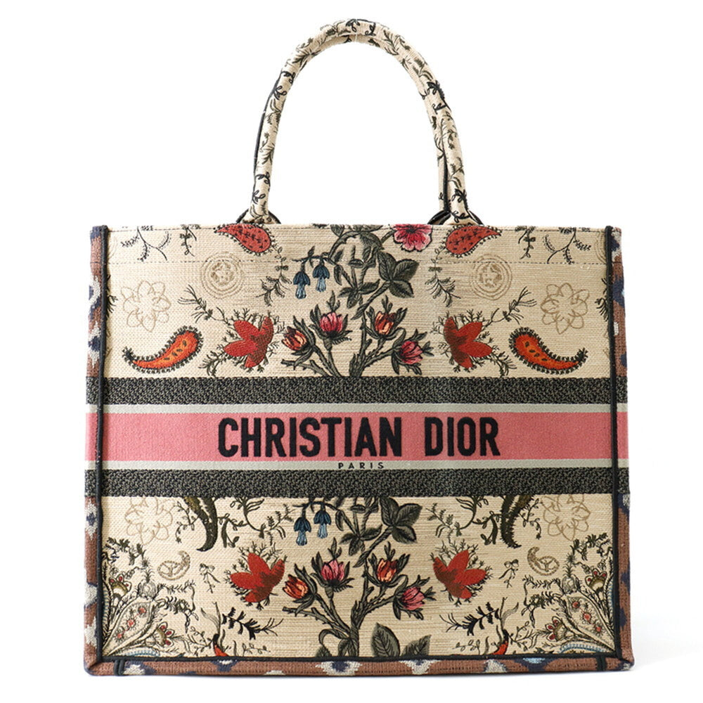 Christian Dior Large Canvas Tote Bag Handbag — Like New