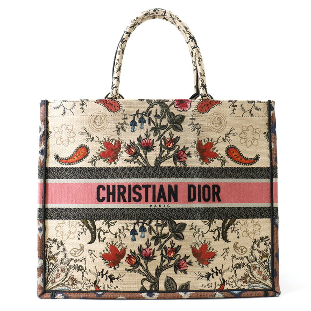 Christian Dior Large Canvas Tote Bag Handbag — Like New