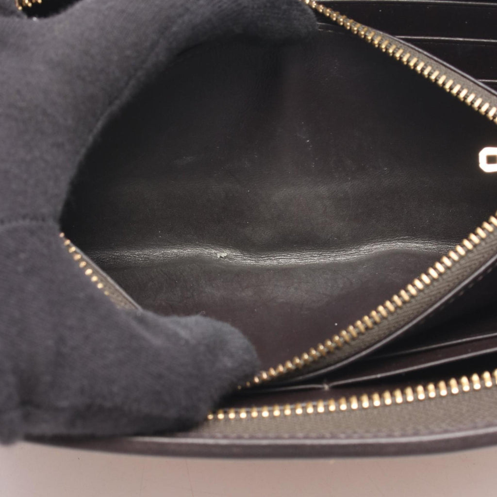 LOEWE Anagram Round Long Wallet, Leather, Women's, Brown