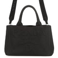 Prada Canapa Canvas Tote Bag 1BG439 PRADA 2-way Black