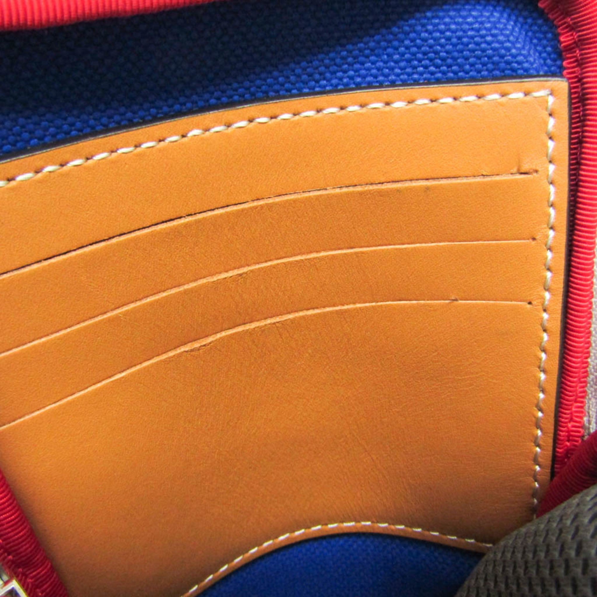 Loewe Eye Loewe Nature 101.50AC41 Men,Women Canvas Pouch Blue,Gray,Red Color — Like New