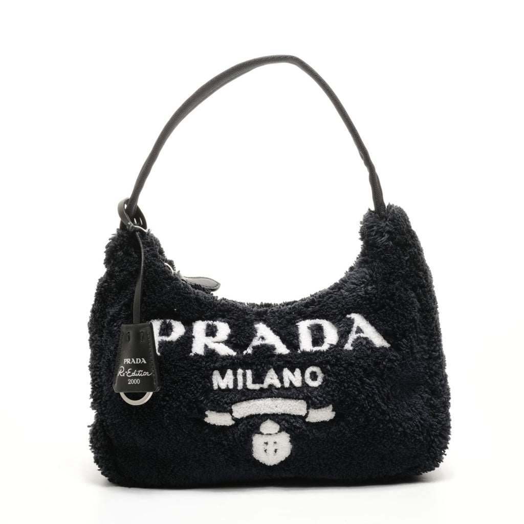 Prada Terry Mini 2000 Re-Edition Hobo Handbag in Black