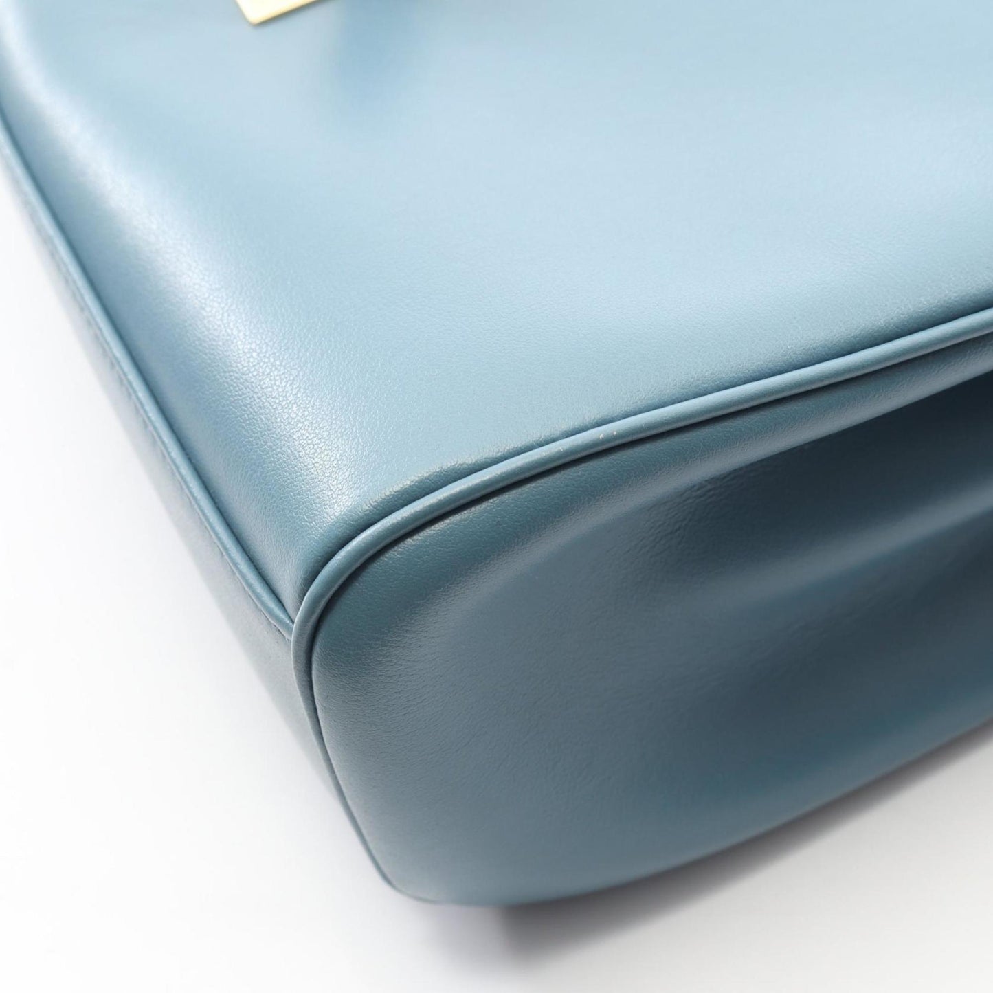 Celine Teen Soft 16 Shoulder Bag, Leather, Women's, Blue, 196853