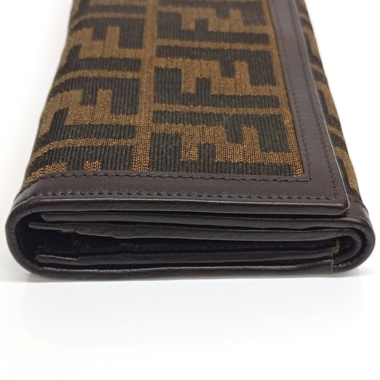 FENDI Zucca pattern long wallet, tri-fold L-shaped Fendi wallet