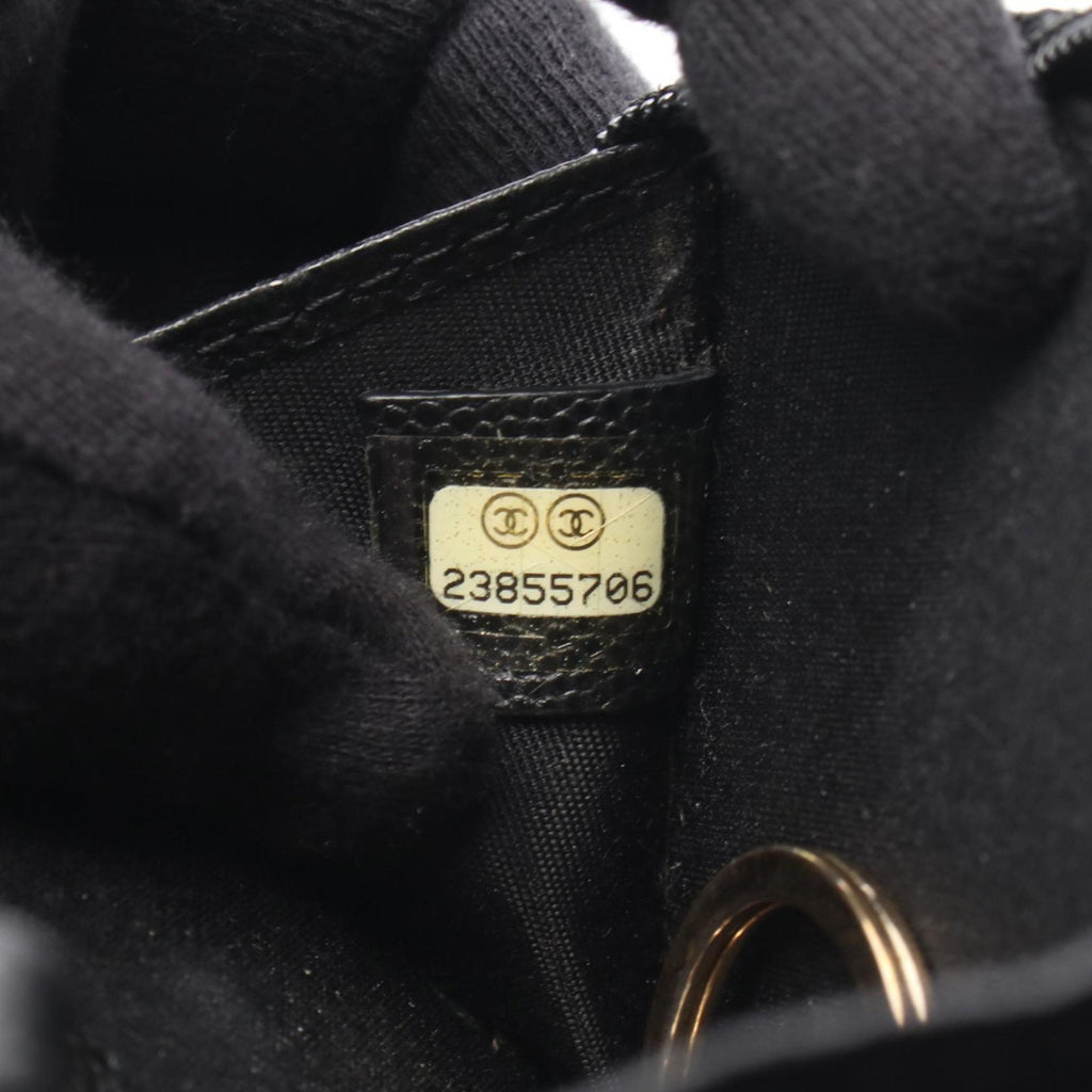 Chanel Coco Mark Wallet with Coin Purse, Grained Calfskin Leather, Women's, Black