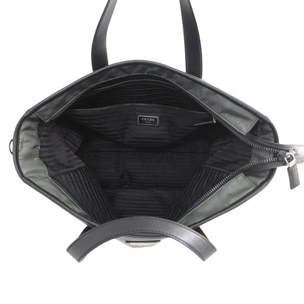 Prada Triangle Tote Bag Tessuto Saffiano Re-Nylon Nylon 2VG064 PRADA Black Handbag — Like New