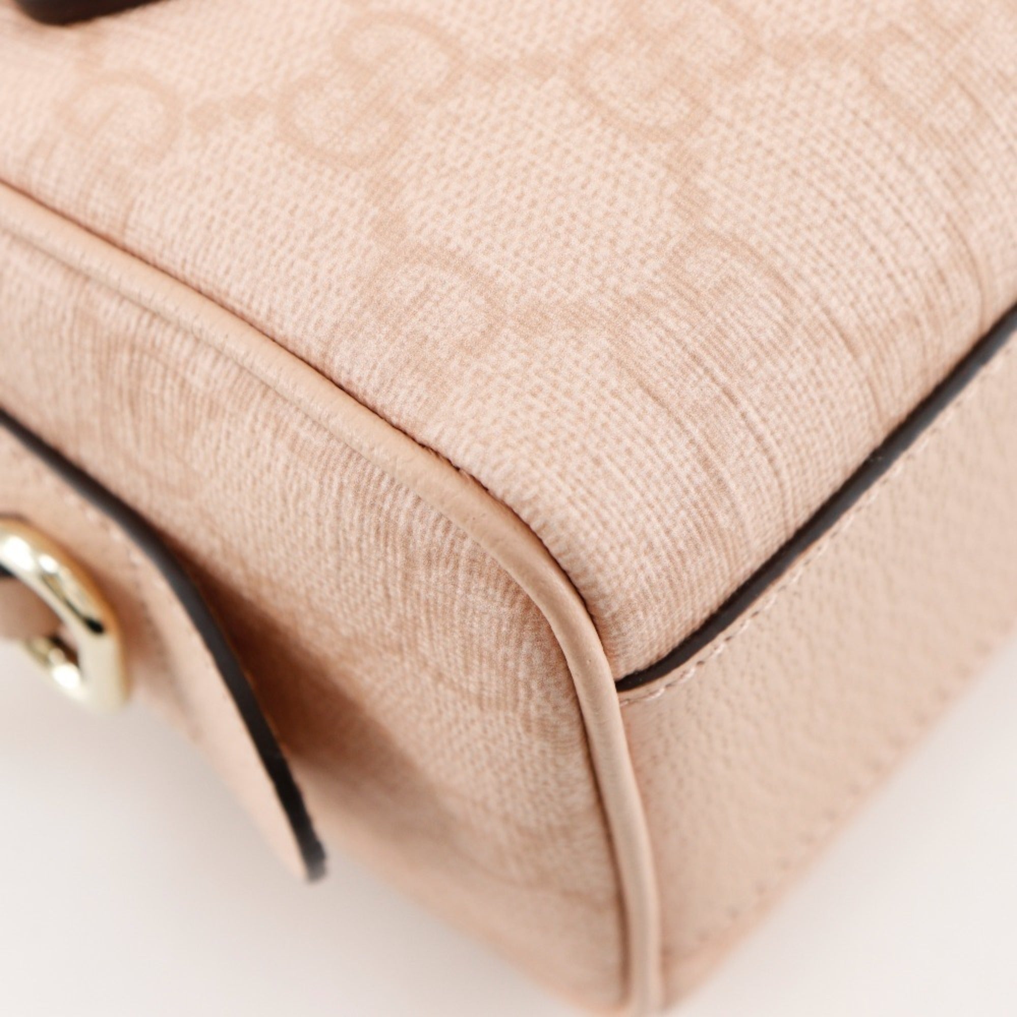 Gucci Ophidia Super Mini Handbag/Shoulder Bag (781490 FAD03 6241) in GG Supreme Canvas, Dusty Pink. Women's (S173025654) — Like New