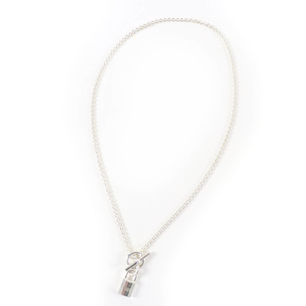 HERMES (Hermes) 2021 model AG925 Amulet Cadena Necklace Pendant Silver Made in France Weight 11.4g Women's — Like New