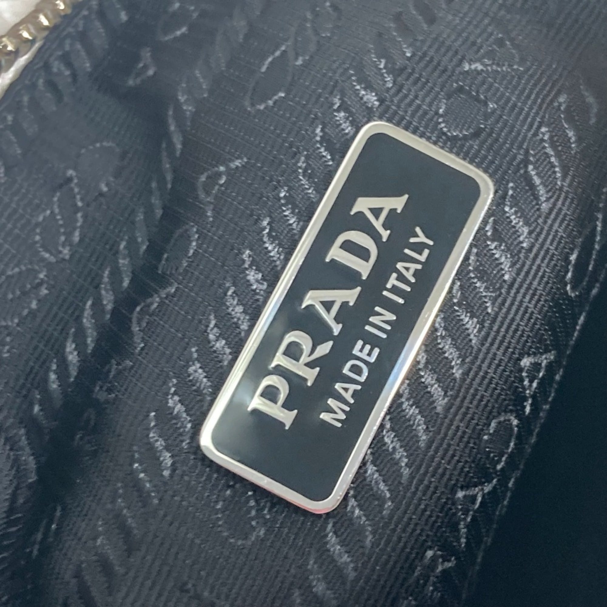 PRADA 1NE515 Terry Re-Edition 2000 SPUGNA Handbag Shoulder Bag Tote Fabric Women's White G-240510-7 — New - Store Return