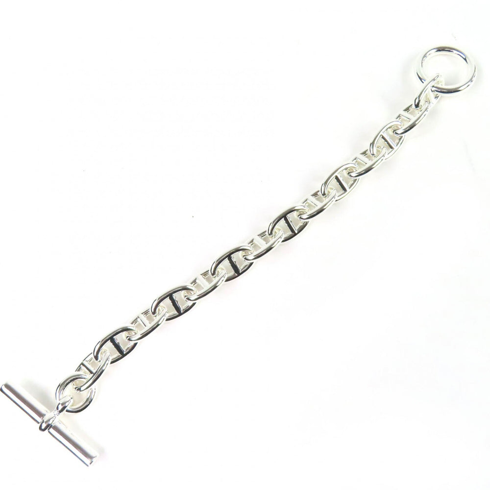 HERMES Chaine d'Ancre MM 925 14-link chain bracelet, 2024 model, silver, weight 50.52g, women's — Like New