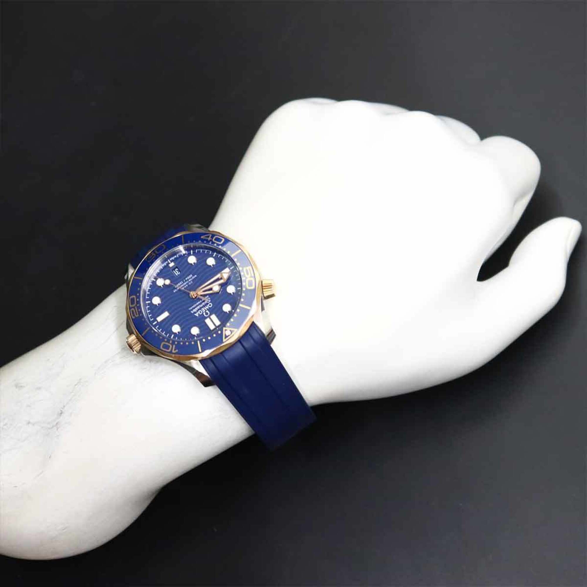 Omega Seamaster Diver 300 Co-Axial Master Chronometer Two-Tone 210 22 42 20 03 002 Men's Watch Date PG Pink Gold Automatic — Very Good