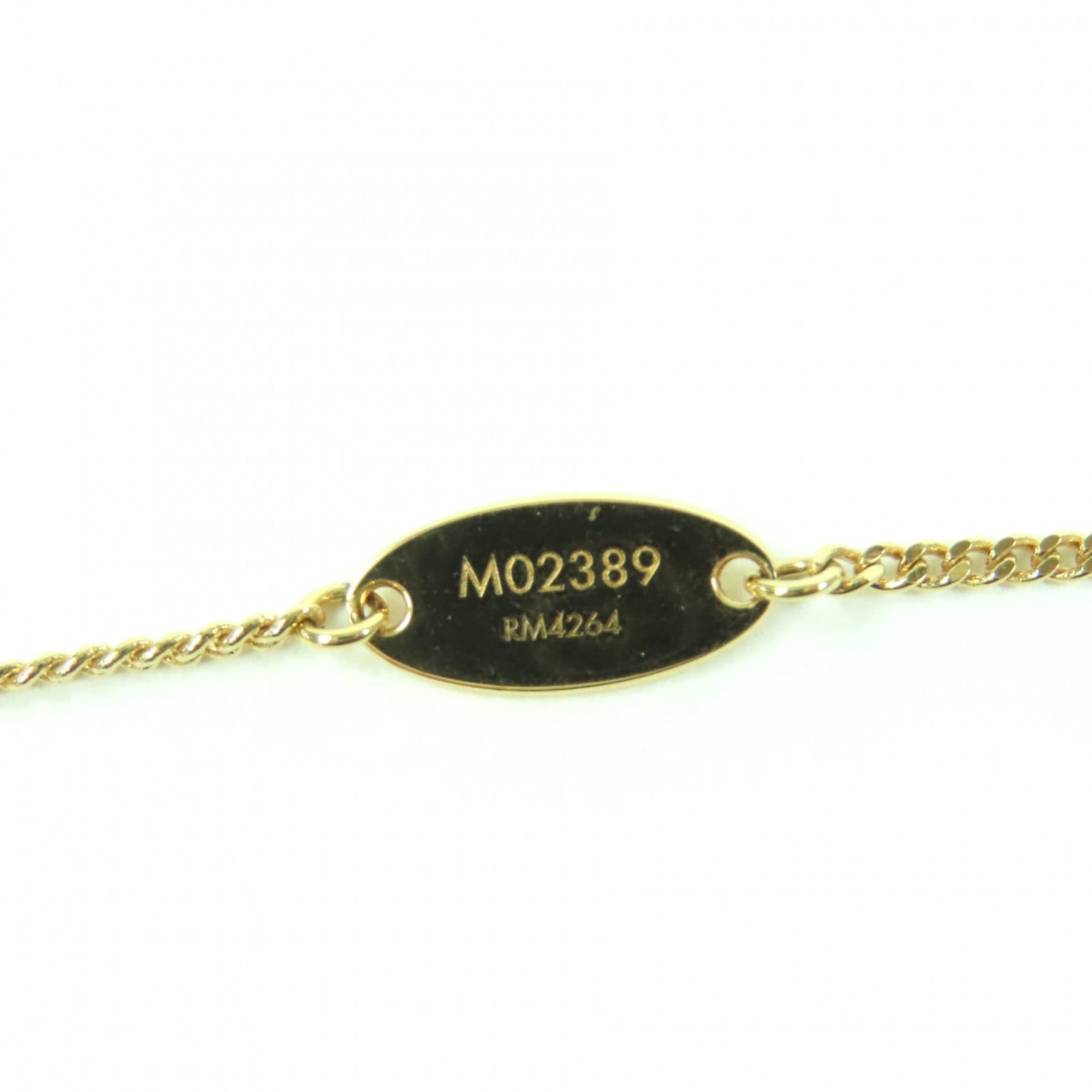 LOUIS VUITTON 2024 M02389 My LV Heart Rhinestone Gold Necklace with Box and Dust Bag, Made in Italy, Women's — Like New