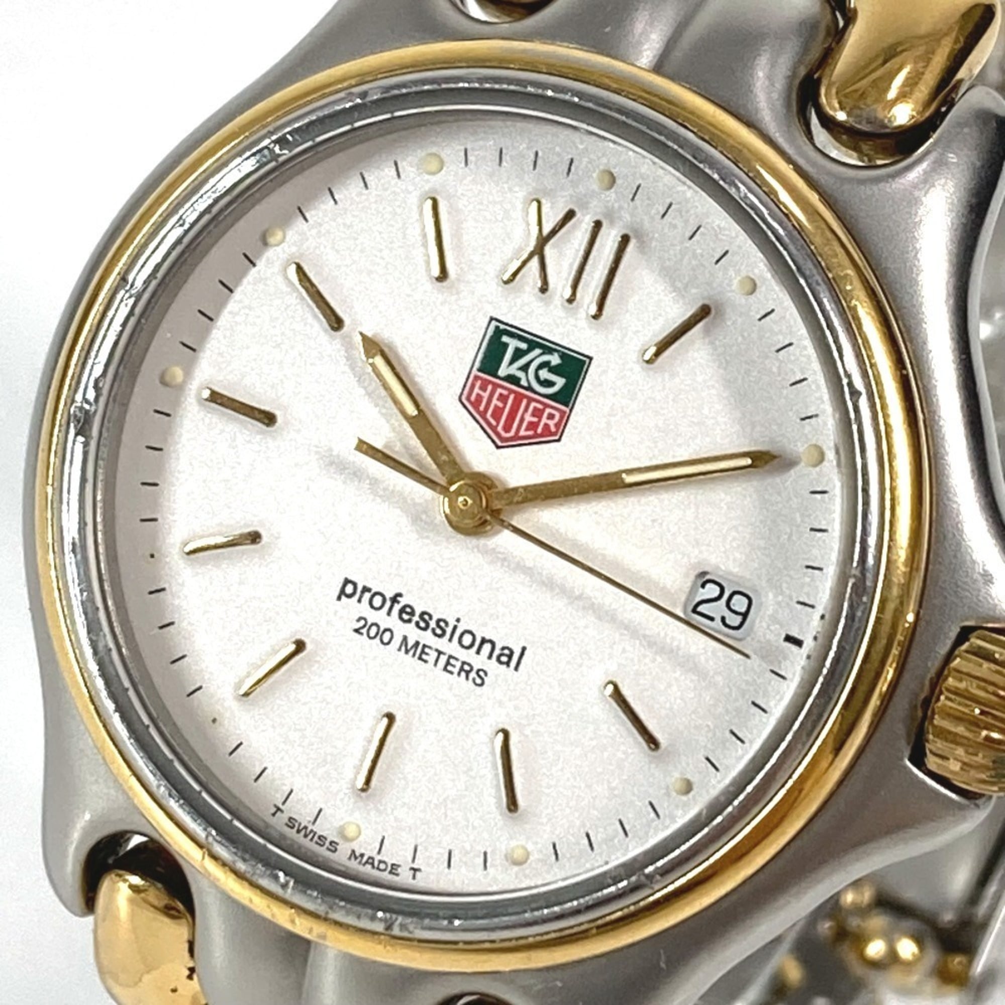 TAG HEUER S05.013M Cell Series Professional 200 Two-Tone Men's Watch, Stainless Steel/GP, Silver — Good