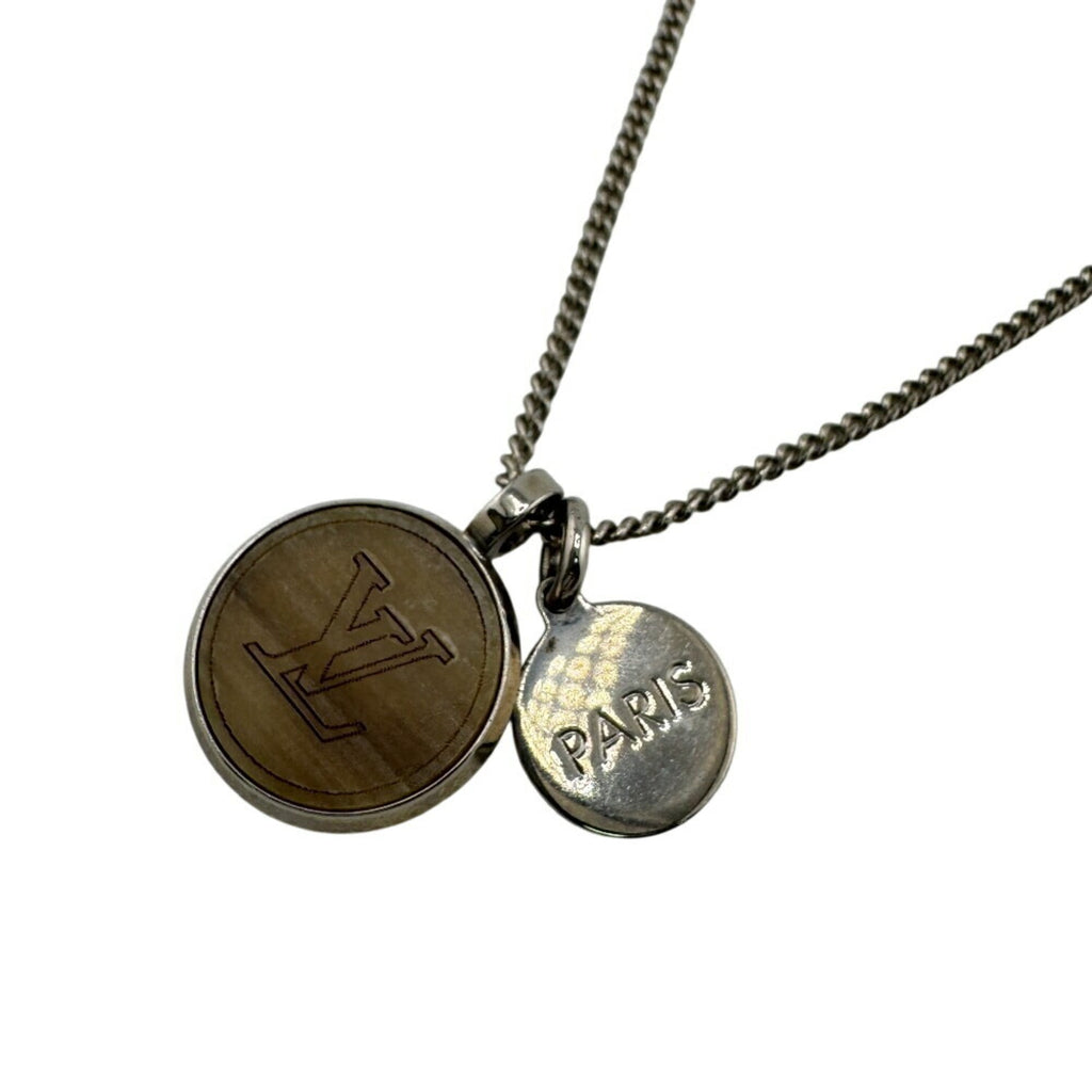 LOUIS VUITTON M00044 LV Horn 1854 Necklace Chain Silver Women's
