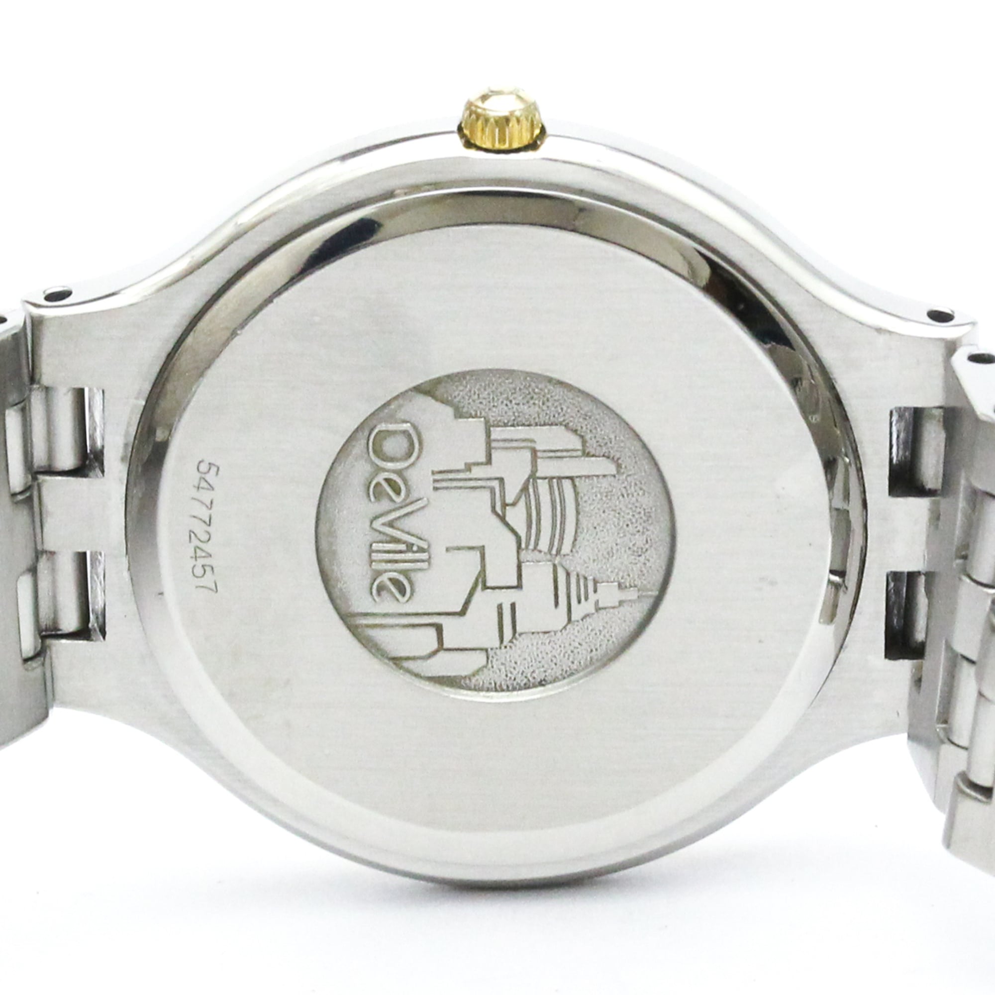 OMEGA De Ville Symbol K18 Gold Steel Quartz Mens Watch 196.0316 Polished — Very Good