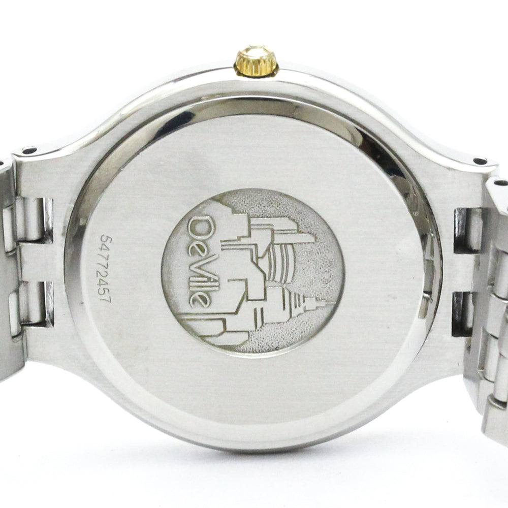 OMEGA De Ville Symbol K18 Gold Steel Quartz Mens Watch 196.0316 Polished — Very Good