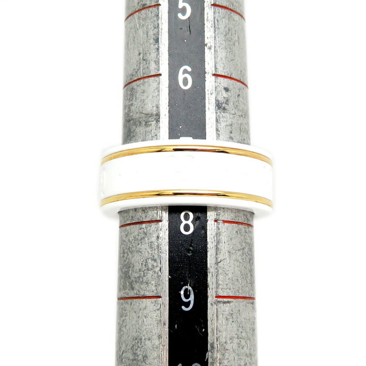 Gucci Icon Women's Ring, White Ceramic, Size 8