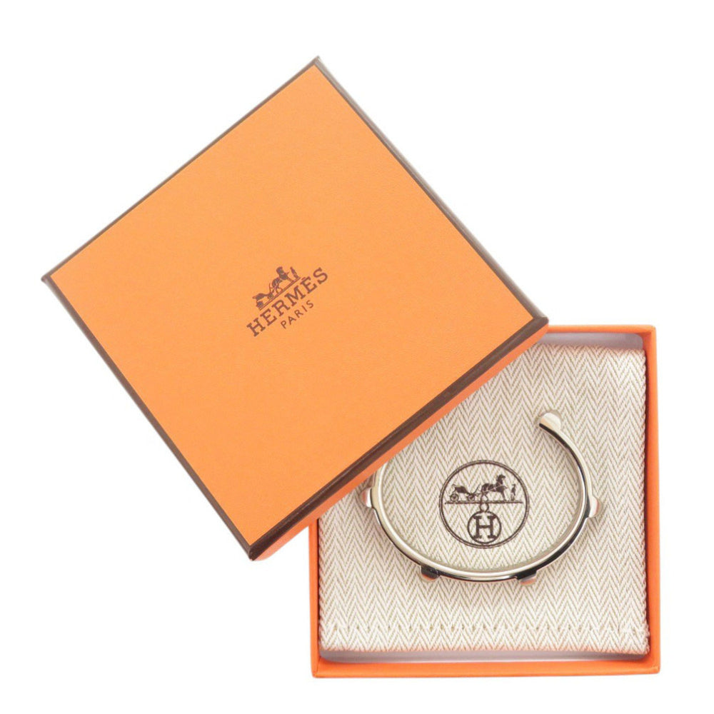 Unused Hermes Athena H500373 Metal Chevre Sham Kila Argent Silver Hardware Bracelet Bangle 0475HERMES — Like New