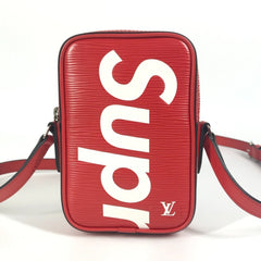 LOUIS VUITTON M53434 Epi Supreme Collaboration Danube PPM Bag, Crossbody Pochette Shoulder Leather, Red, Men's and Women's — Like New