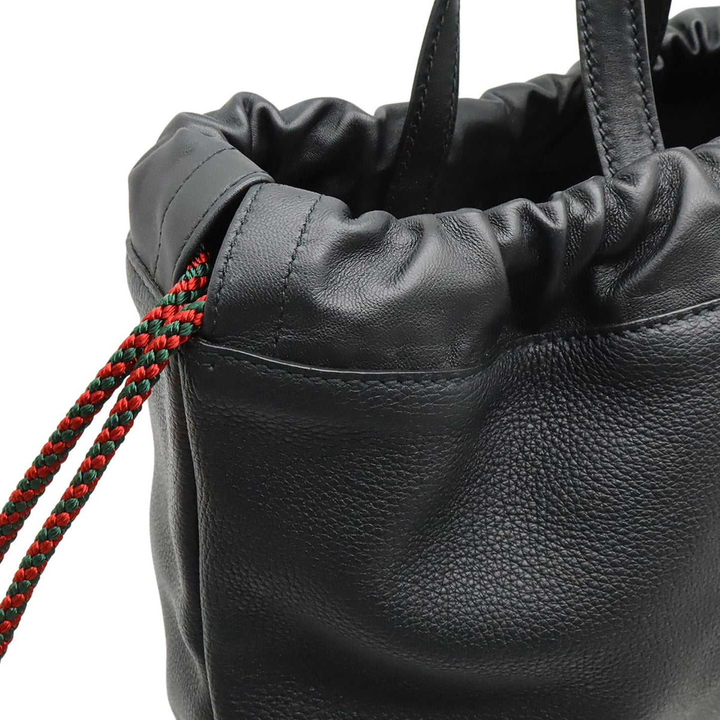 GUCCI Gucci Print Coco Capitan Drawstring Backpack/Tote Bag in Black Leather (Product Code: 494053)