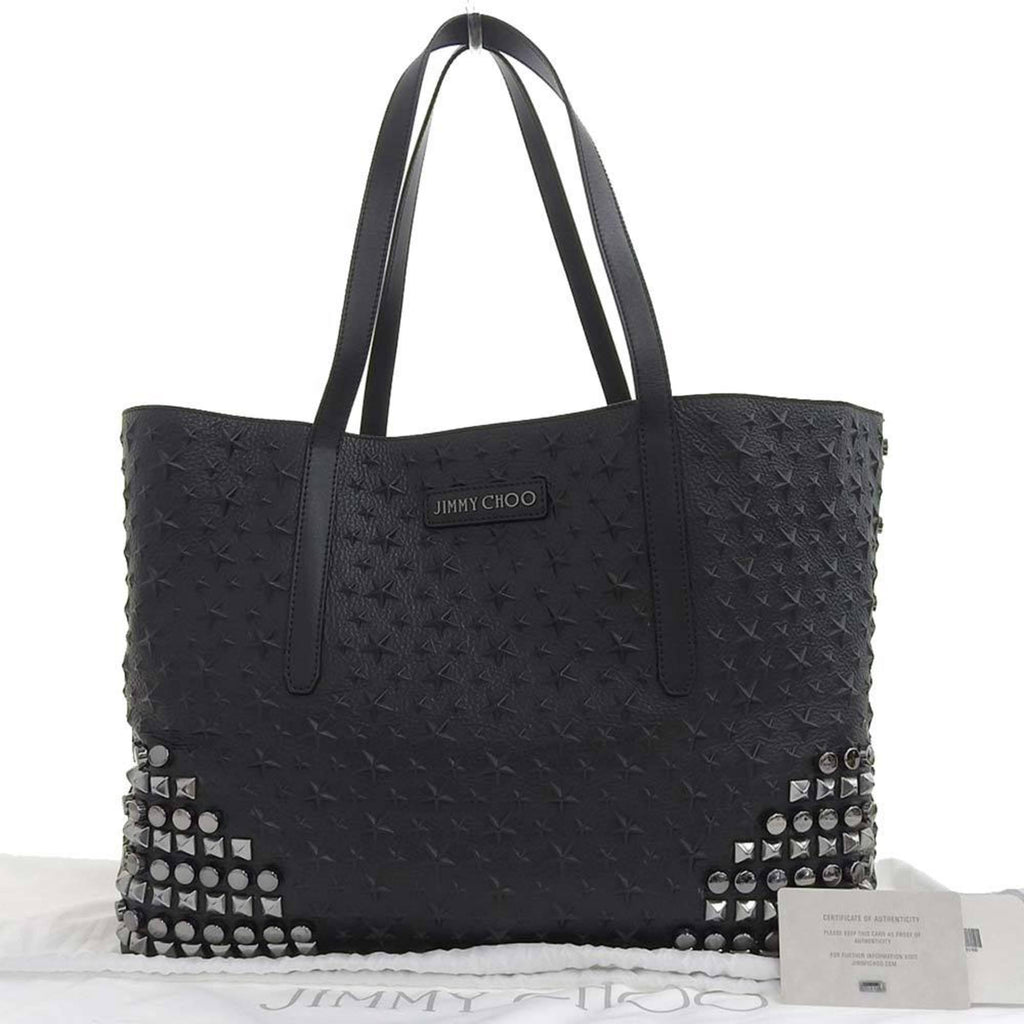 Jimmy Choo JIMMY CHOO star studs tote bag leather black