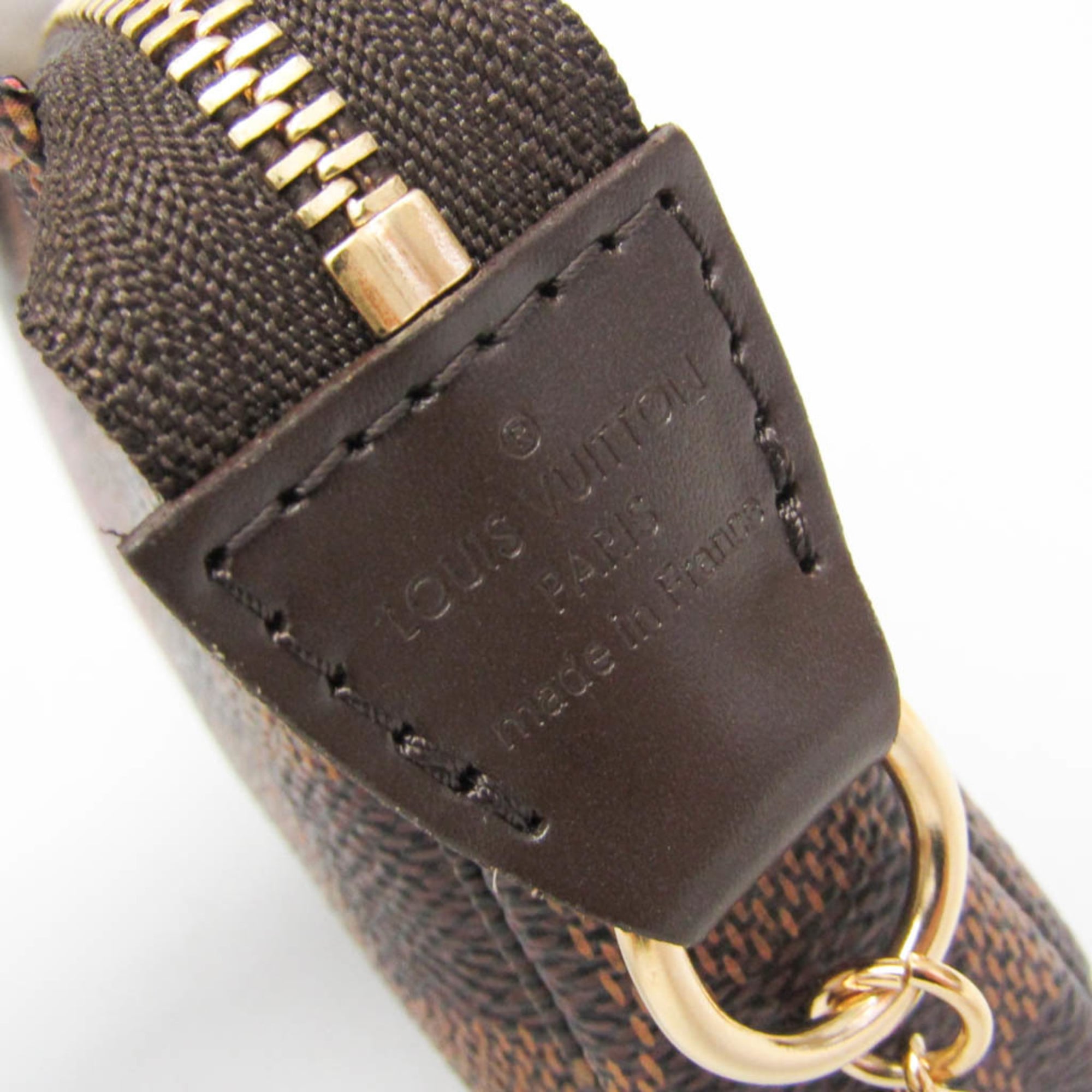 Louis Vuitton Damier Mini Pochette Accessoires T&B N58011 Women's Handbag Ebene — Like New