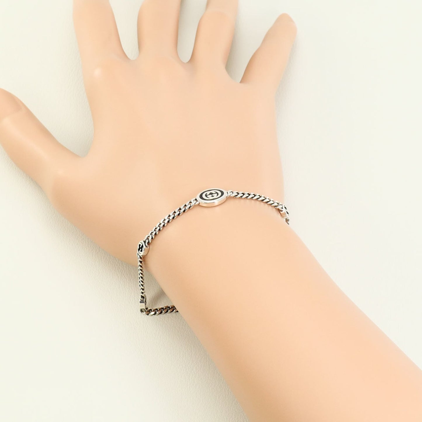 Gucci 925 Sterling Silver Bracelet, Total Weight: Approx. 5.5g, 19.5cm, Like New