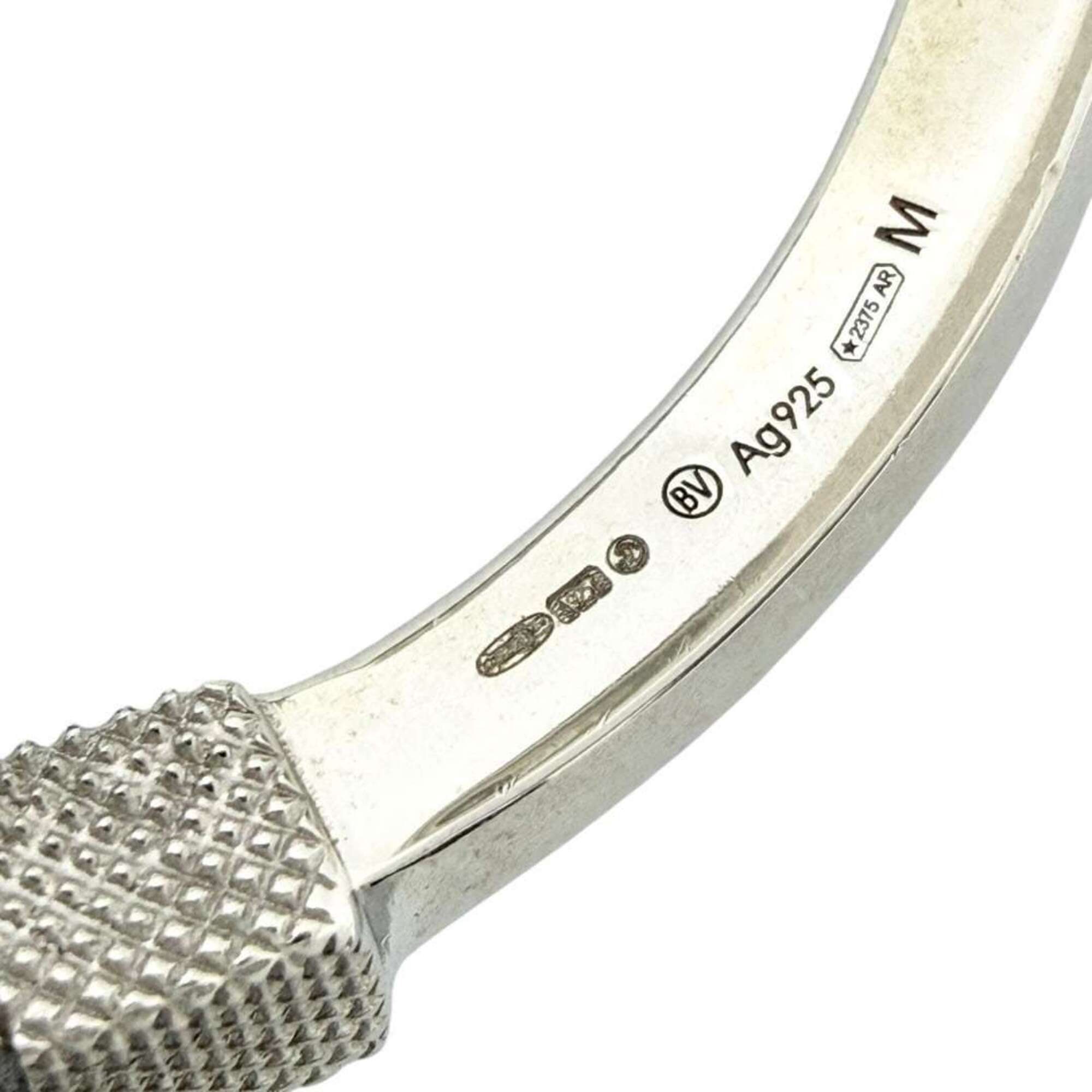 Bottega Veneta Men's and Women's Bangle Cuff Bracelet, Silver, Size M — Like New