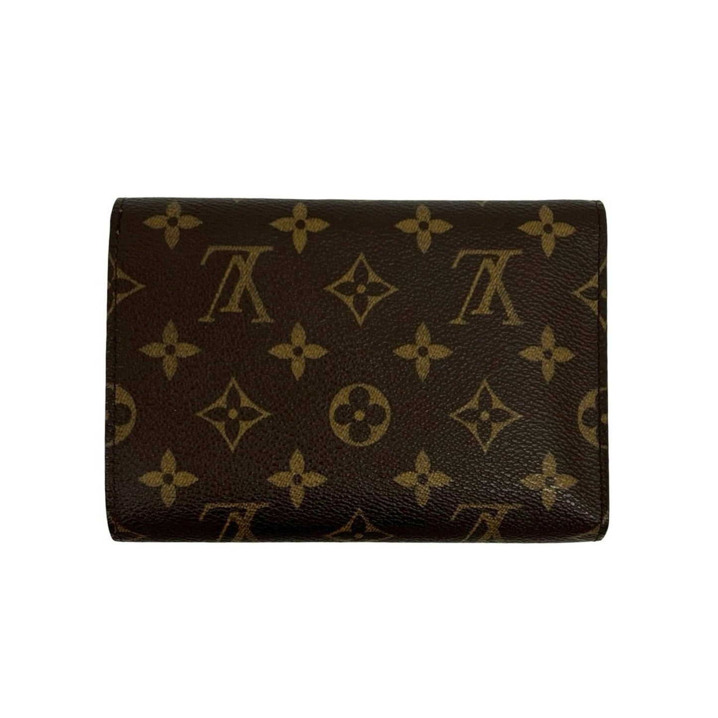 LOUIS VUITTON Porte Tresor Etui Papier Monogram Leather Tri-fold Wallet, Brown, 43625