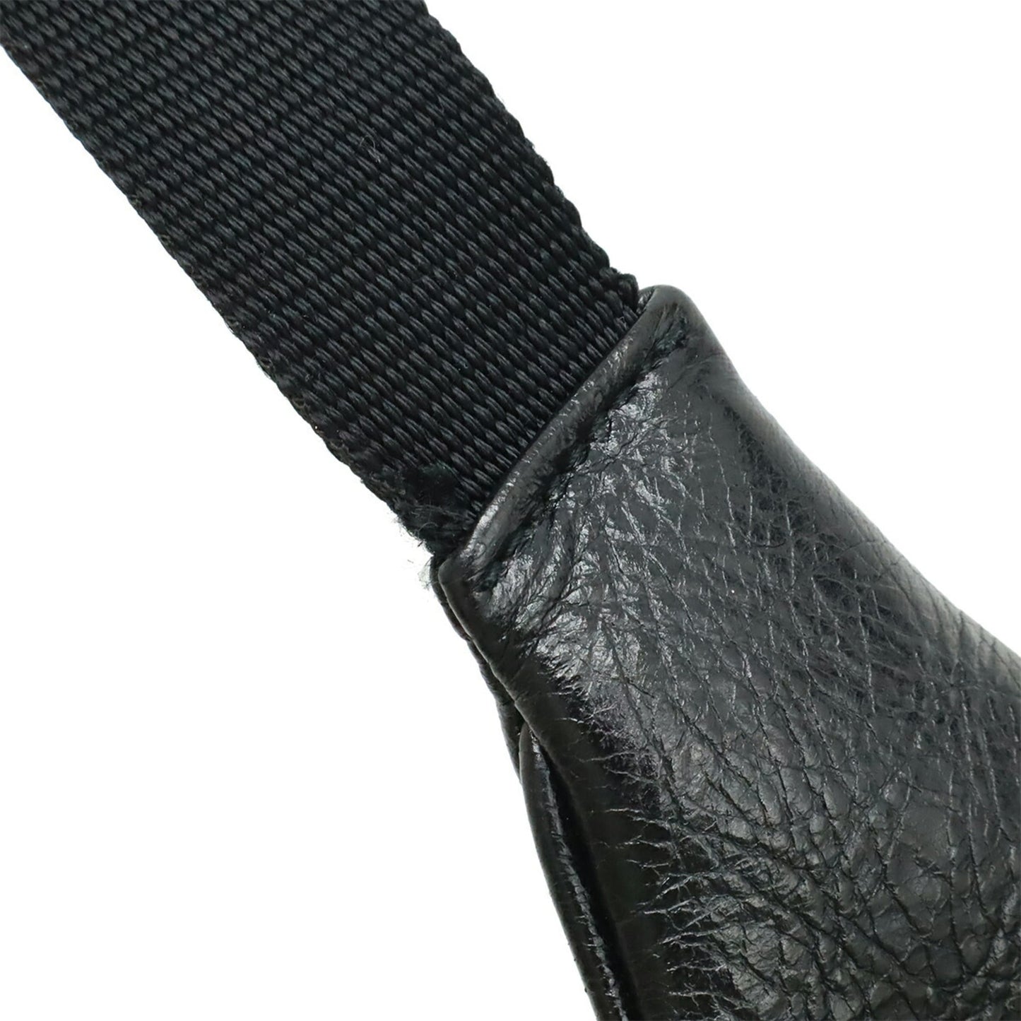 BALENCIAGA Exclusive Line Explorer Belt Bag/Waist Pouch/Body Bag in Black Leather (529550)