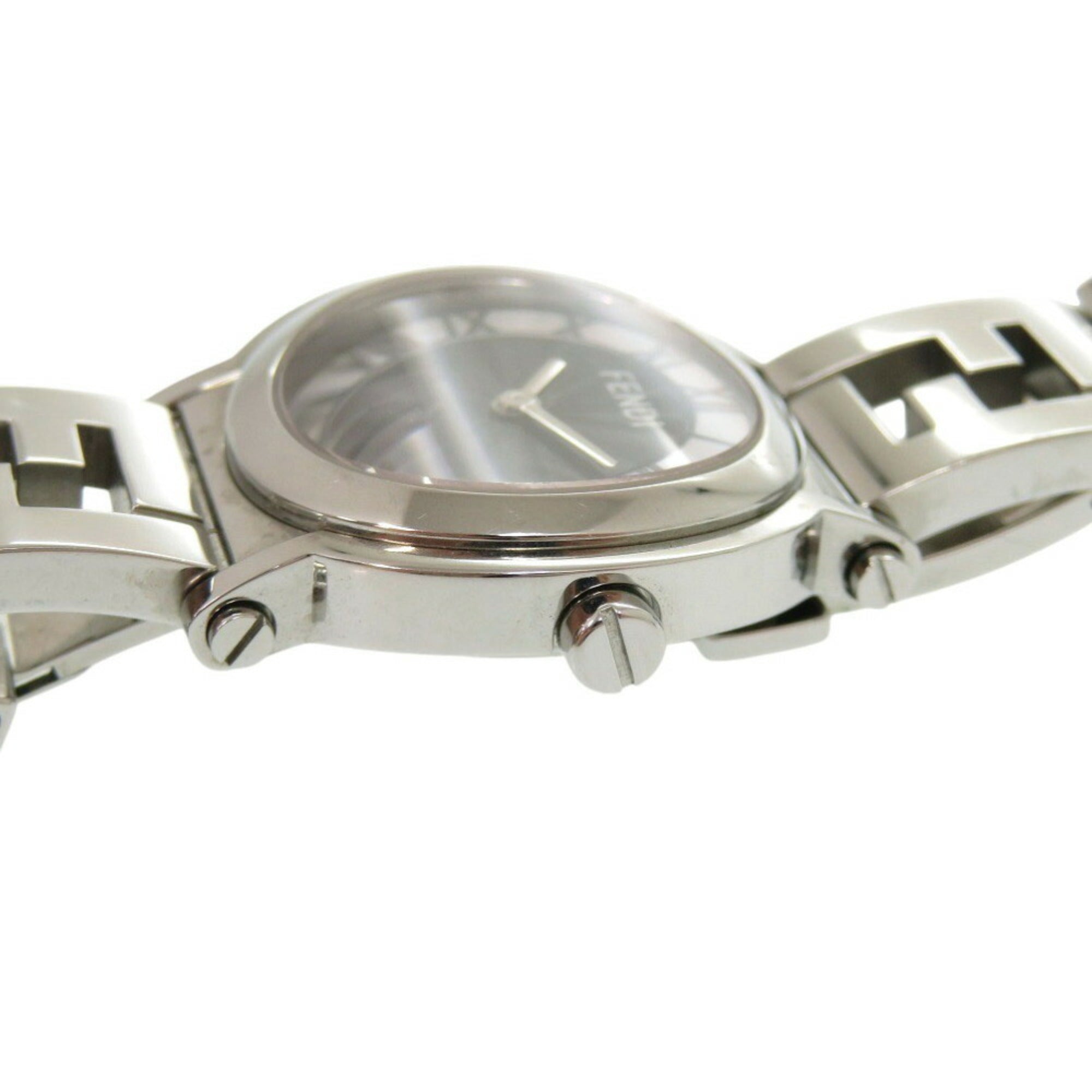 Fendi 6100L Caredro Shell Stainless Steel Black Quartz Watch with Dial 0556FENDI — Good