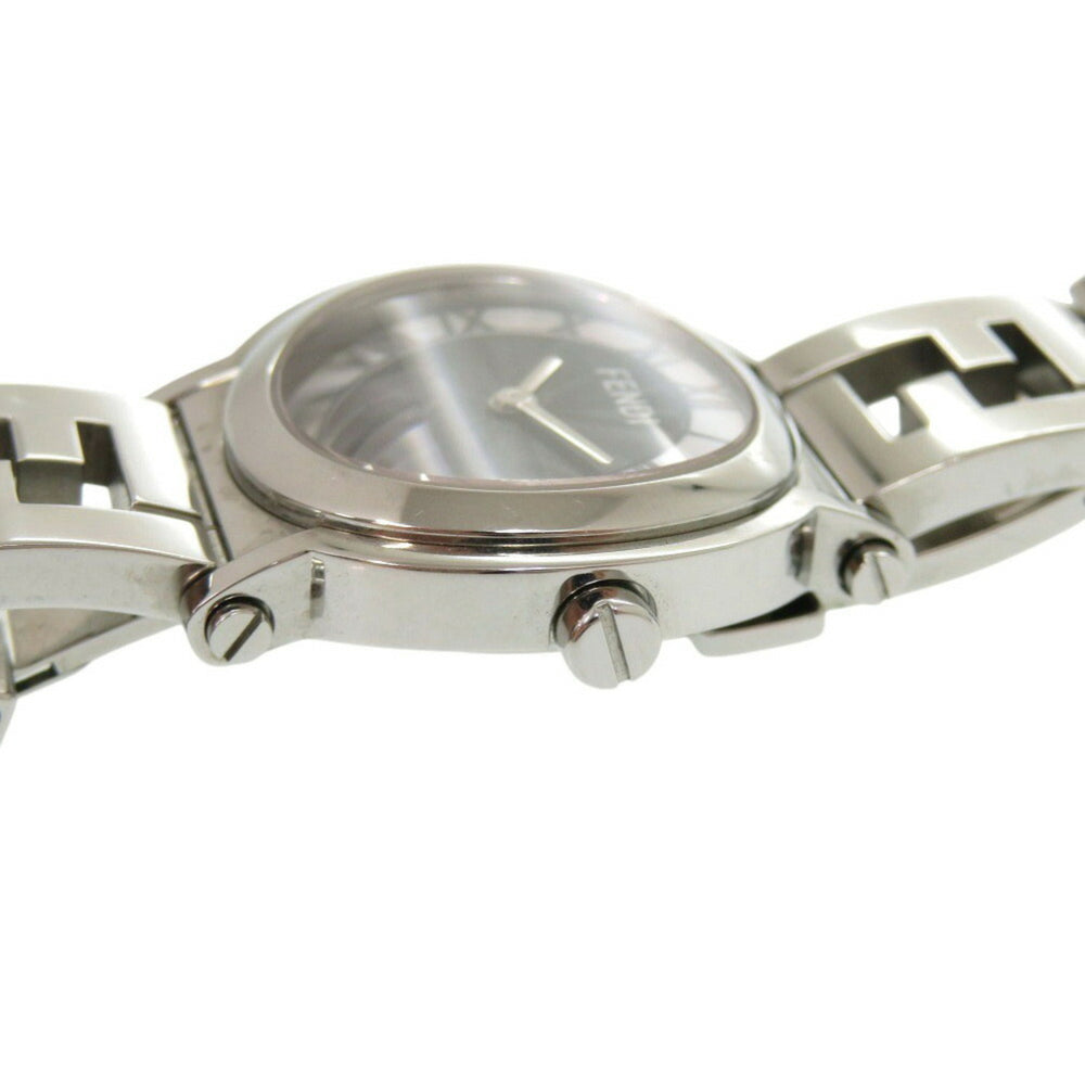 Fendi 6100L Caredro Shell Stainless Steel Black Quartz Watch with Dial 0556FENDI — Good