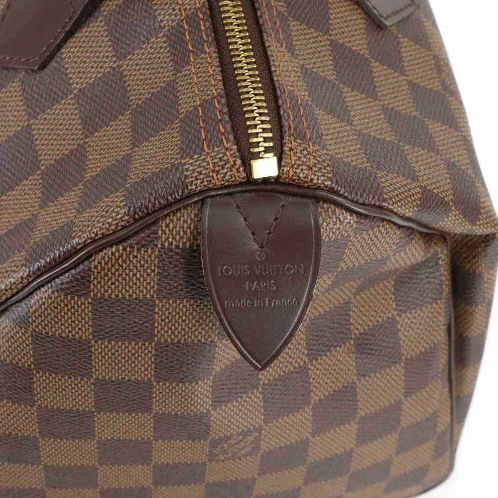 Louis Vuitton Damier Speedy 30 Handbag, Ebene Brown, N41531, Gold Hardware — Like New
