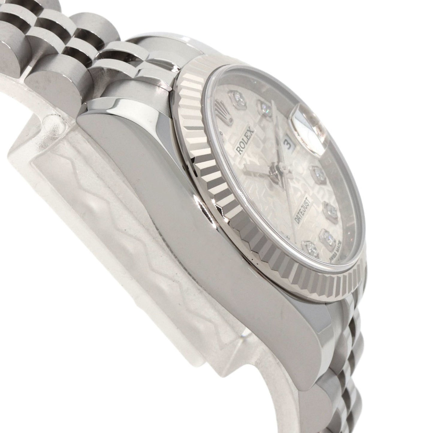 Rolex 179174G Datejust 10P Diamond Watch Stainless Steel SS K18WG Ladies ROLEX