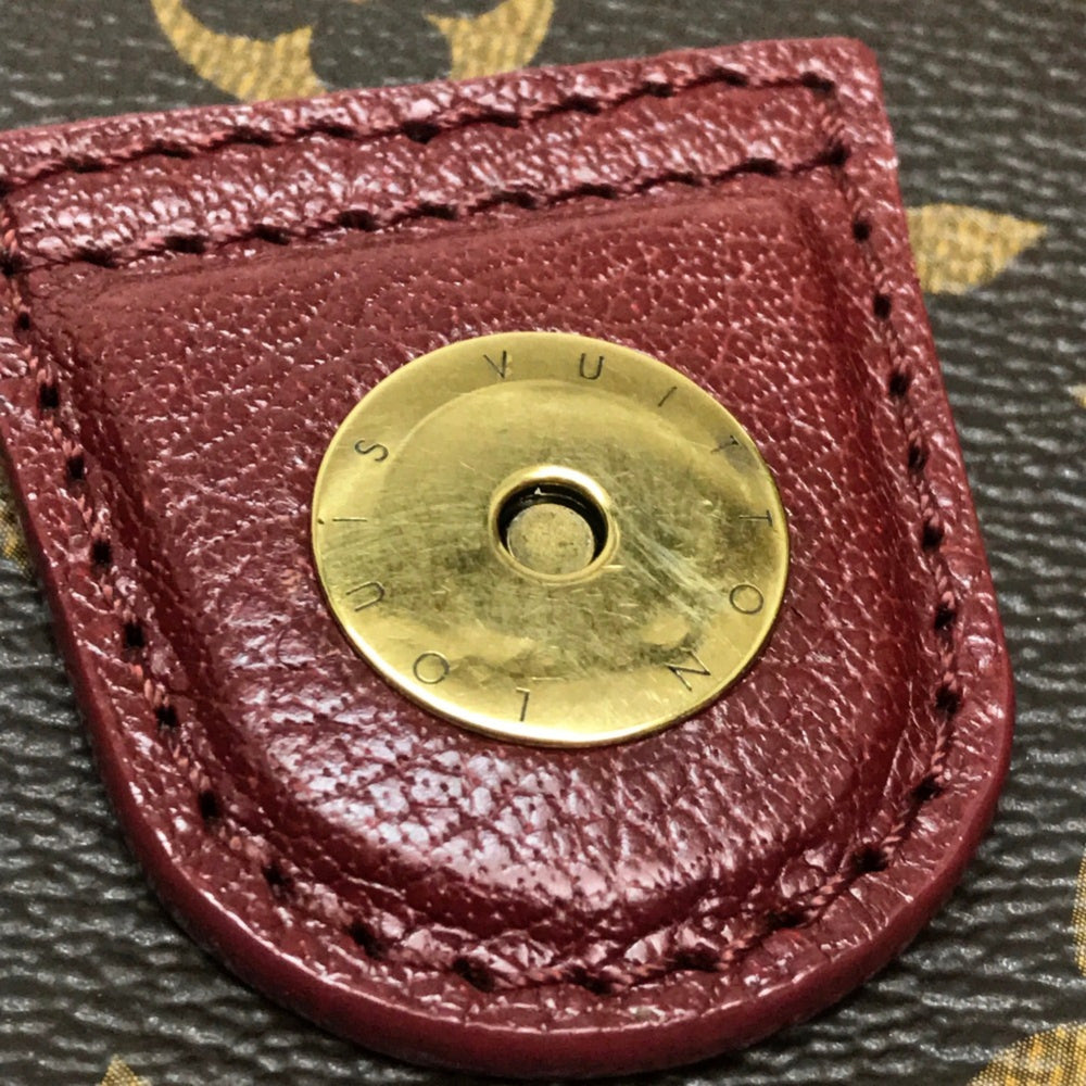 Louis Vuitton M40802 Monogram Mini Duffle Bag Hand Bag Bordeaux Dark brown Bordeaux — Like New