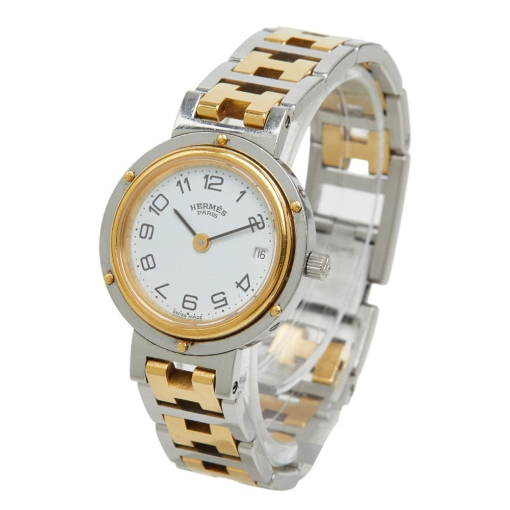Hermes Clipper Watch CL4.220 Quartz White Dial Stainless Steel Women's HERMES — Good